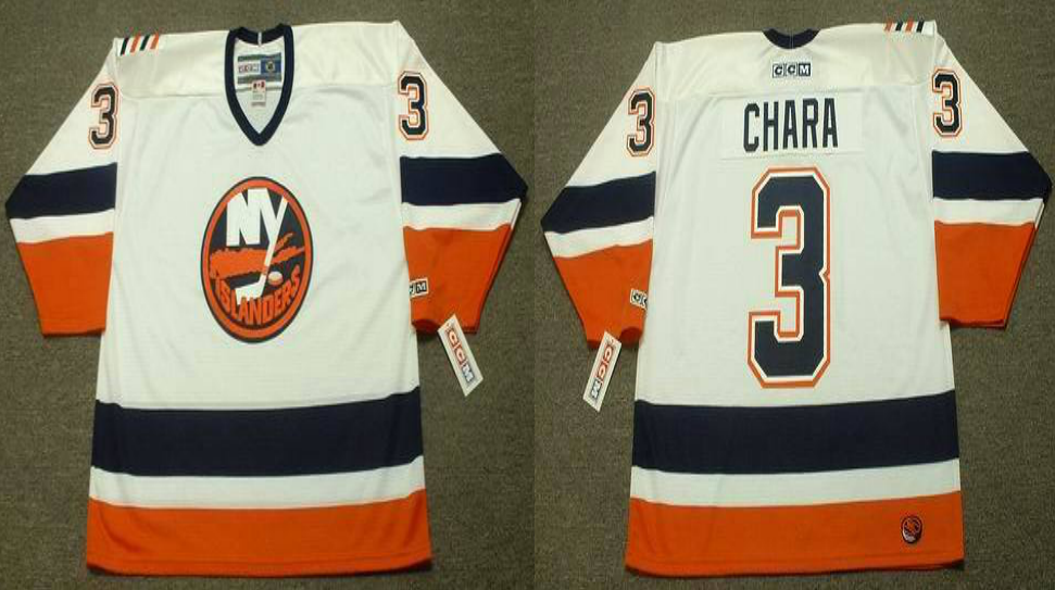 2019 Men New York Islanders 3 Chara white CCM NHL jersey